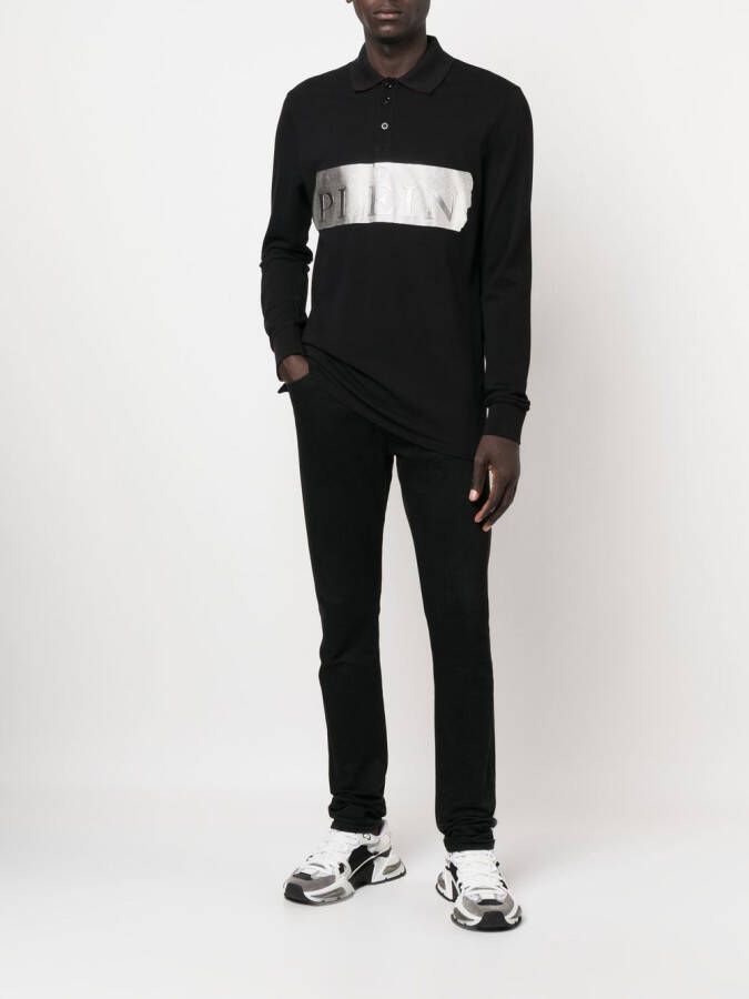 Philipp Plein Poloshirt met logoprint Zwart