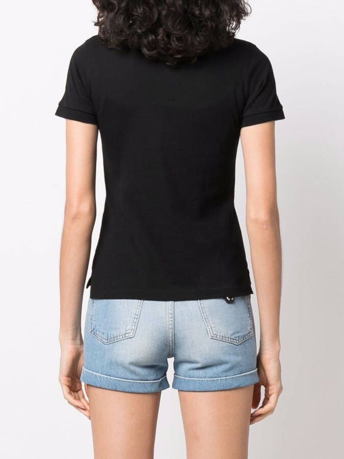 Philipp Plein Poloshirt met patch Zwart