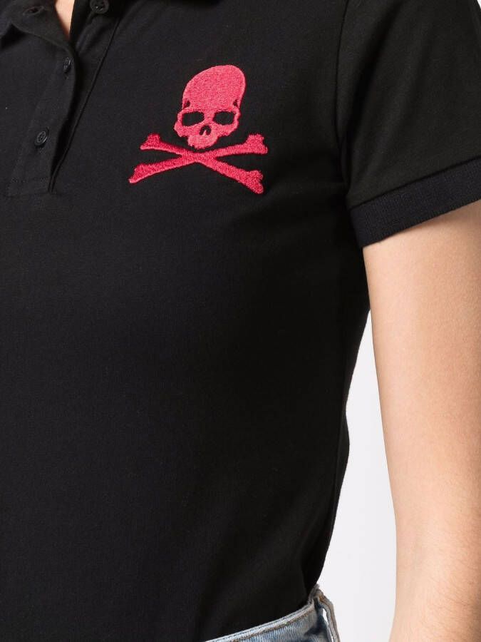 Philipp Plein Poloshirt met patch Zwart