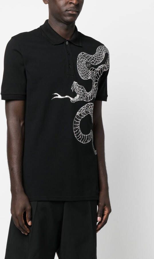 Philipp Plein Poloshirt met print Zwart