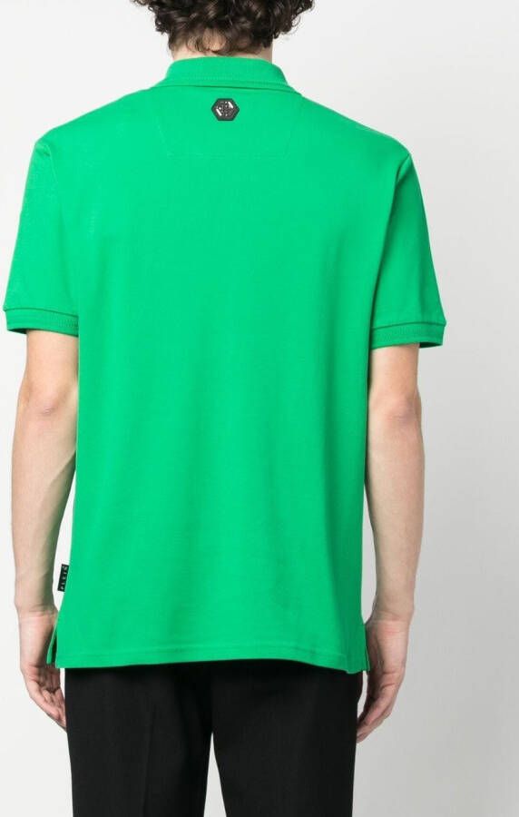 Philipp Plein Poloshirt van gerecycled polyester Groen