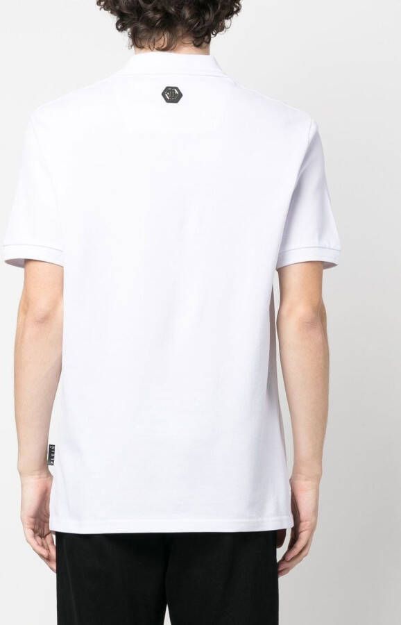 Philipp Plein Poloshirt van gerecycled polyester Wit