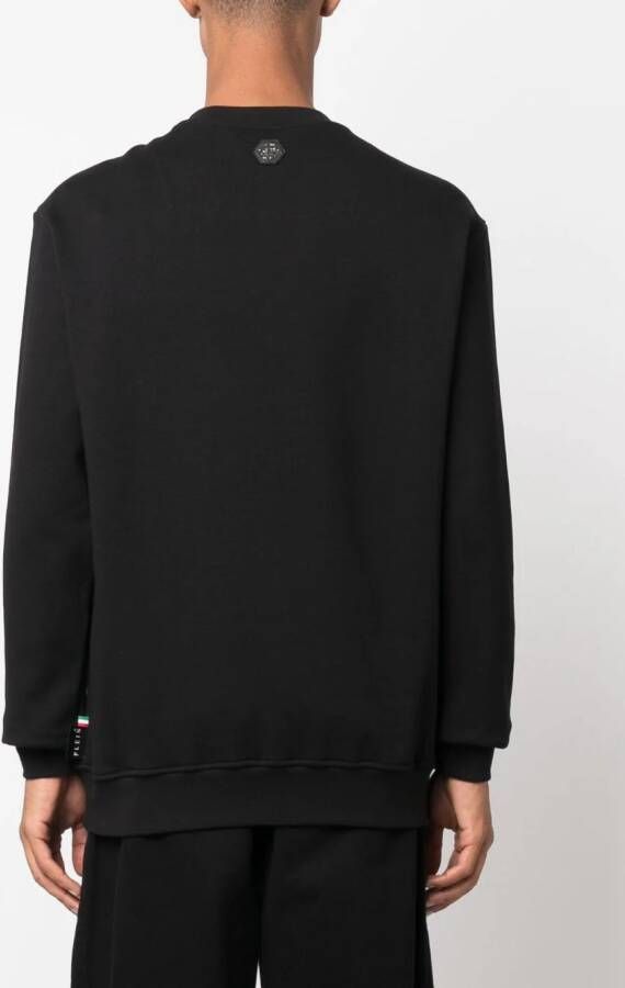 Philipp Plein Ribgebreide sweater Zwart