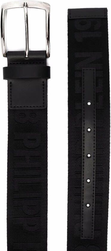 Philipp Plein Riem met logoprint Zwart