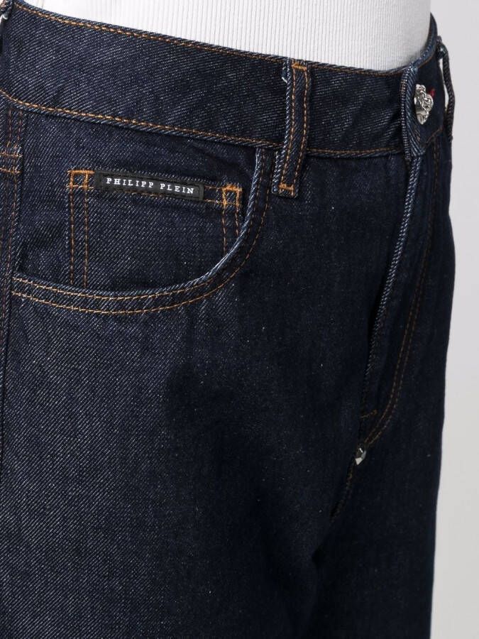 Philipp Plein Ruimvallende jeans Blauw