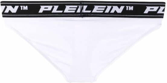 Philipp Plein Drie boxershorts met logoband Wit