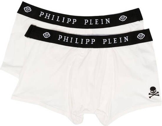 Philipp Plein Set van twee boxershorts Wit