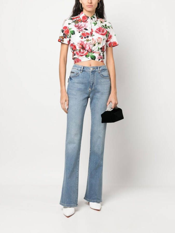 Philipp Plein Shirt met strikdetail Wit