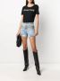 Philipp Plein Denim shorts verfraaid met kristallen Blauw - Thumbnail 2