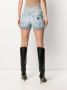 Philipp Plein Denim shorts verfraaid met kristallen Blauw - Thumbnail 4