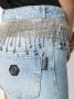 Philipp Plein Denim shorts verfraaid met kristallen Blauw - Thumbnail 5