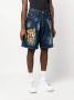 Philipp Plein Shorts met patchdetail Blauw - Thumbnail 3