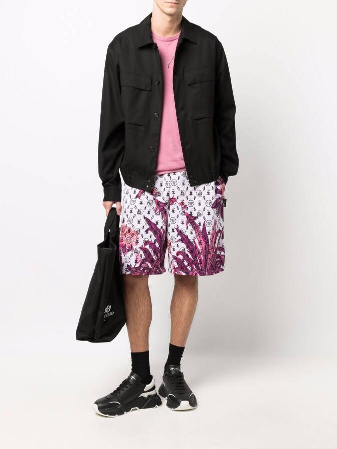 Philipp Plein Shorts met trekkoord Wit