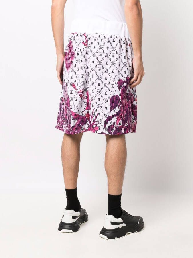 Philipp Plein Shorts met trekkoord Wit