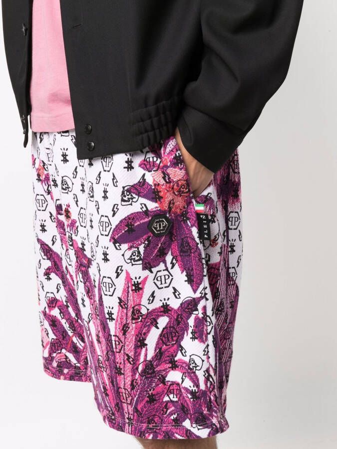 Philipp Plein Shorts met trekkoord Wit
