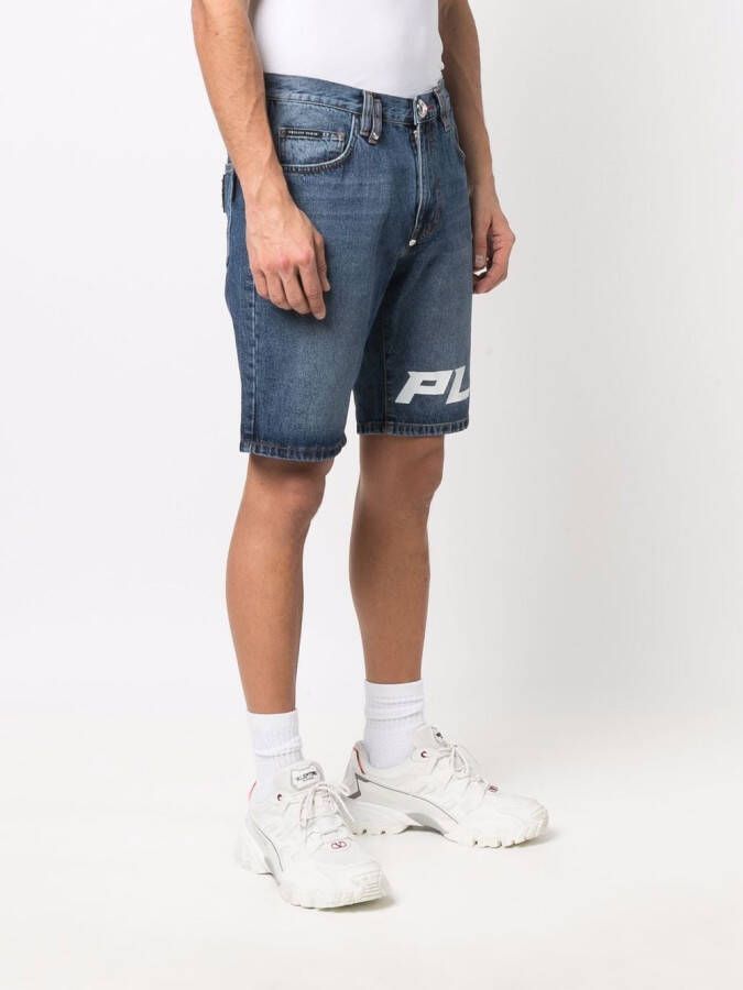 Philipp Plein Shorts op knielengte Blauw