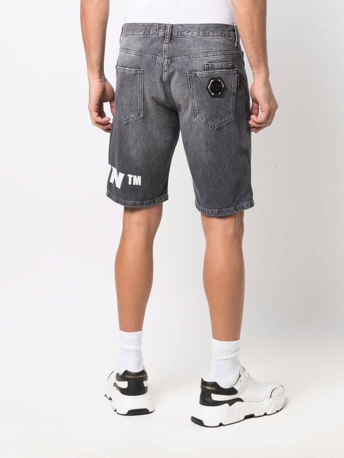 Philipp Plein Shorts op knielengte Grijs