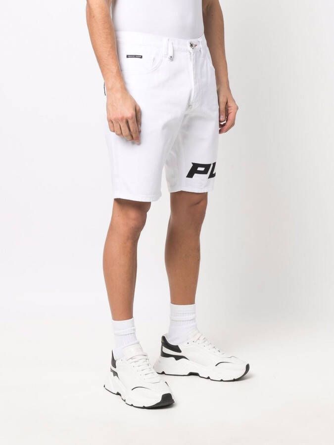 Philipp Plein Shorts op knielengte Wit