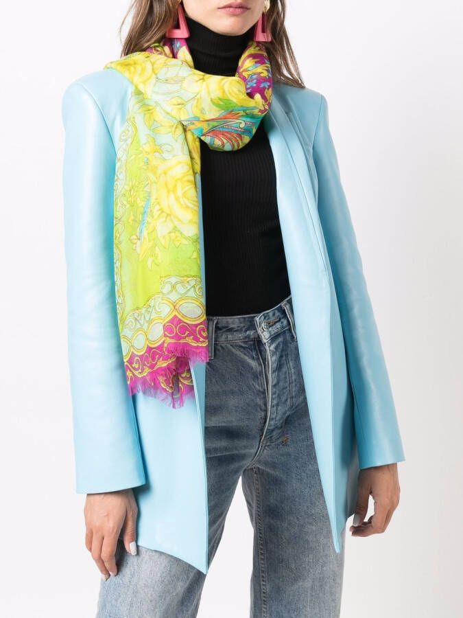 Philipp Plein Sjaal met barokprint Roze
