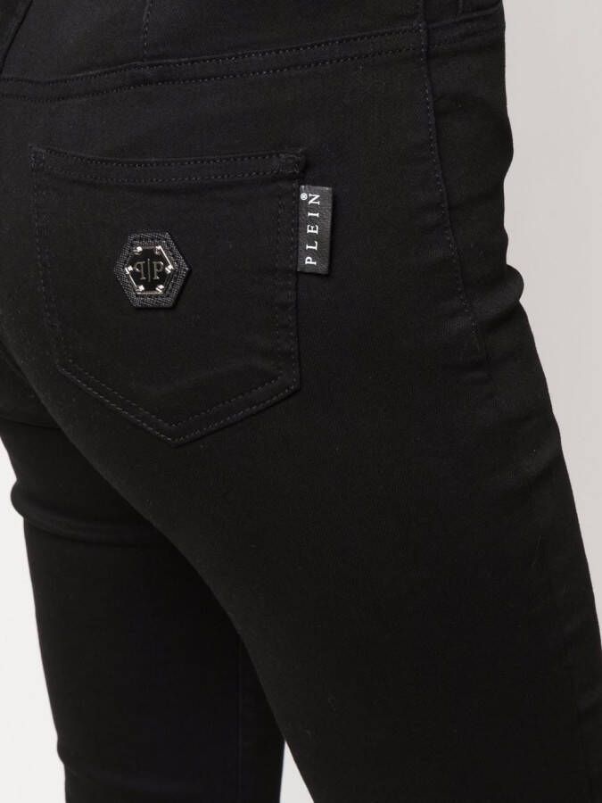Philipp Plein Super high-waist skinny jeans Zwart