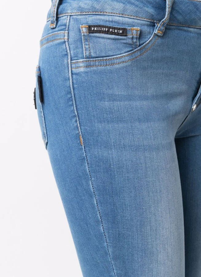Philipp Plein High-waist skinny jegging Blauw