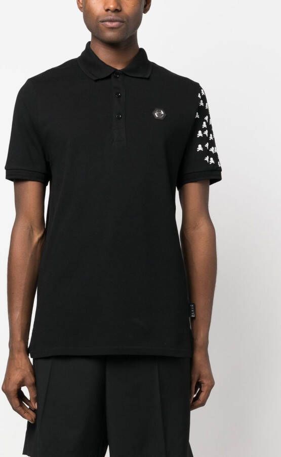 Philipp Plein Poloshirt met logoprint Zwart