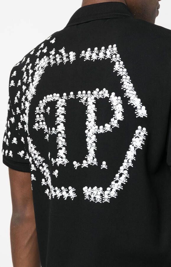 Philipp Plein Poloshirt met logoprint Zwart