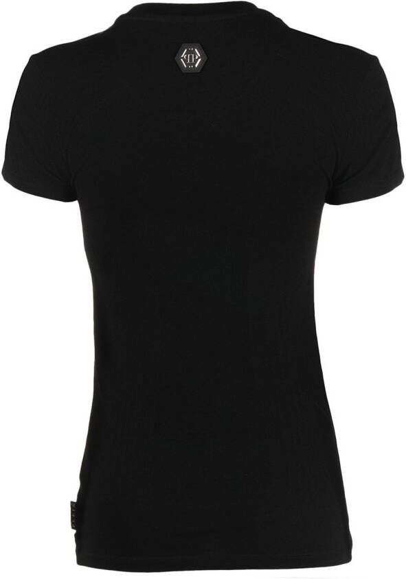 Philipp Plein T-shirt met doodskop Zwart