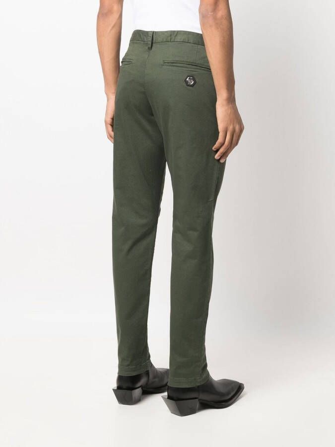 Philipp Plein Slim-fit chino Groen
