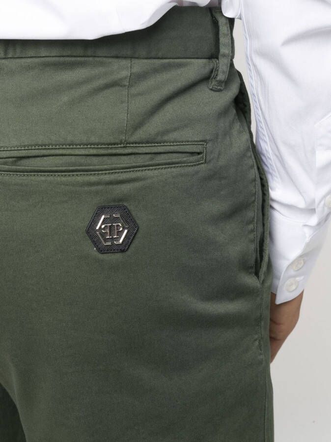 Philipp Plein Slim-fit chino Groen