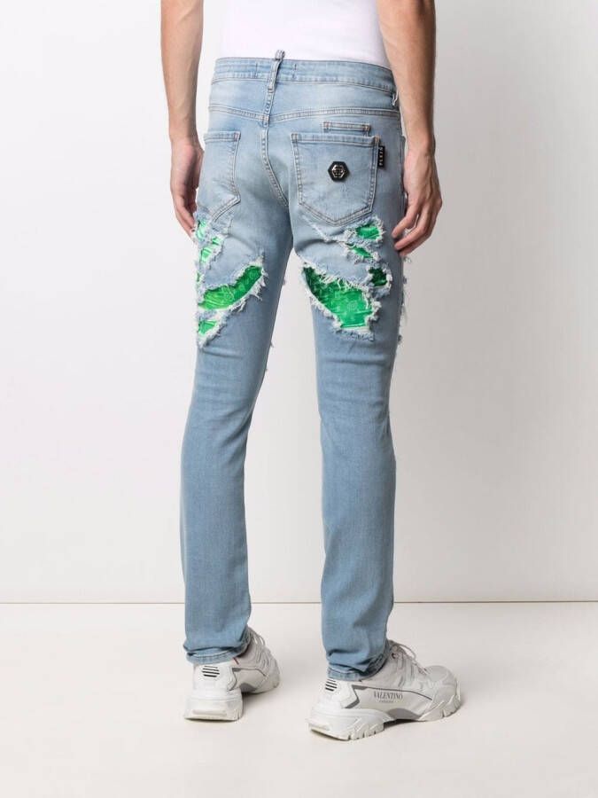 Philipp Plein Slim-fit jeans Blauw