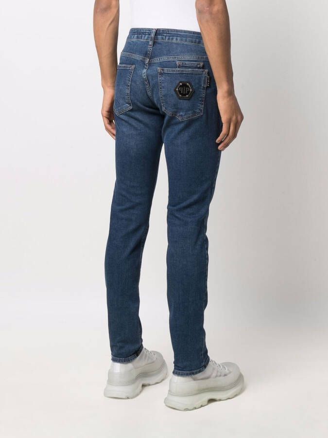 Philipp Plein Slim-fit jeans Blauw