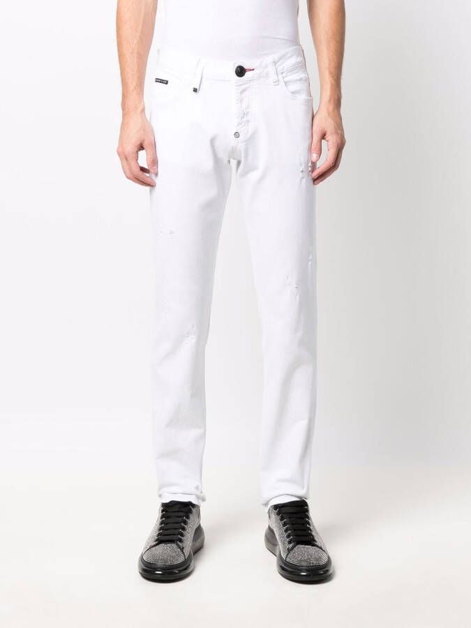 Philipp Plein Slim-fit jeans Wit