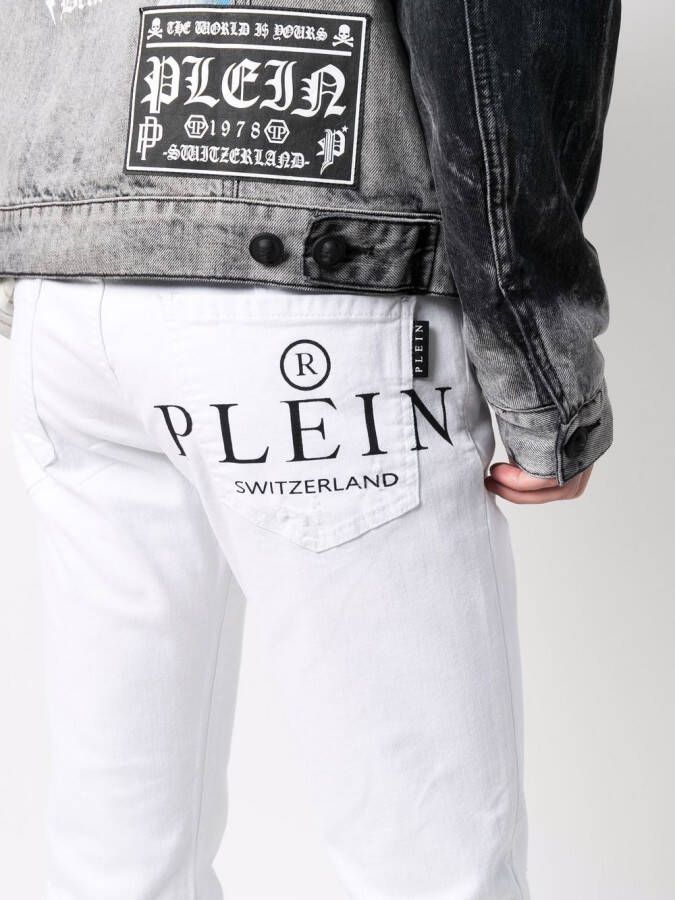Philipp Plein Slim-fit jeans Wit