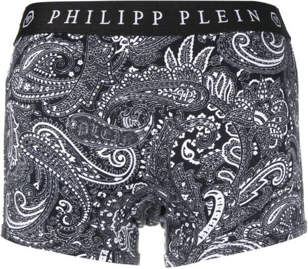 Philipp Plein Slip met paisley-print Zwart