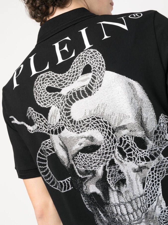 Philipp Plein Poloshirt met logo Zwart