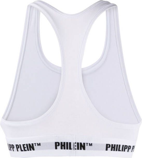 Philipp Plein Sport-bh met logoband Wit