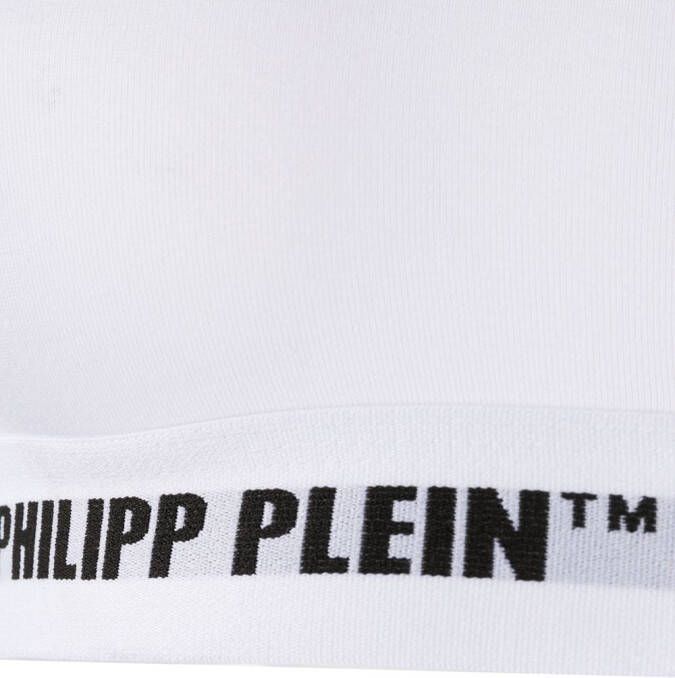 Philipp Plein Sport-bh met logoband Wit