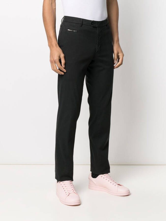 Philipp Plein Chino met logoplakkaat Zwart