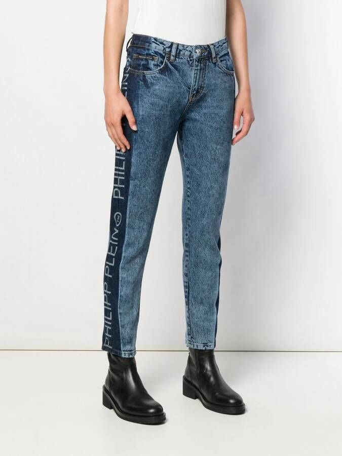 Philipp Plein Straight jeans Blauw