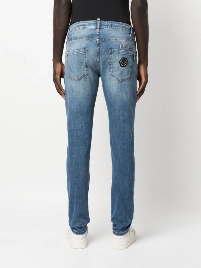 Philipp Plein Straight jeans Blauw