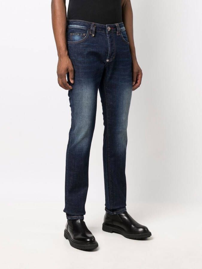 Philipp Plein Straight jeans Blauw