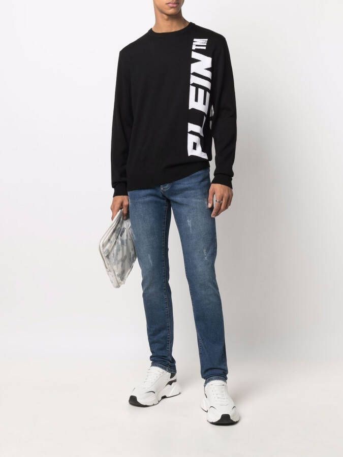 Philipp Plein Straight jeans Blauw