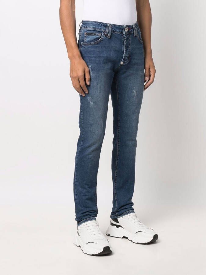Philipp Plein Straight jeans Blauw