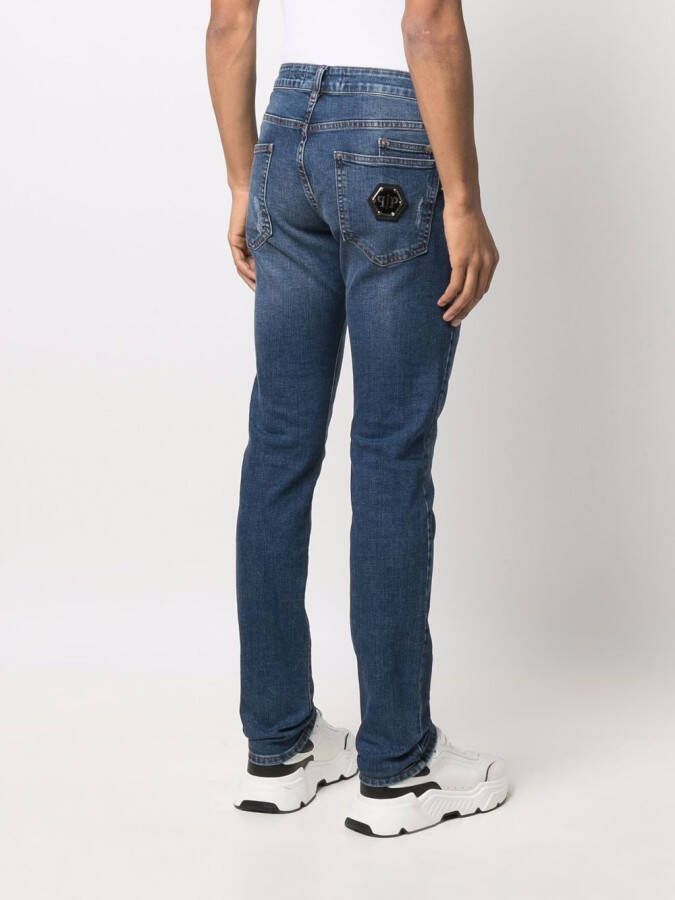 Philipp Plein Straight jeans Blauw