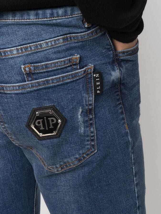 Philipp Plein Straight jeans Blauw
