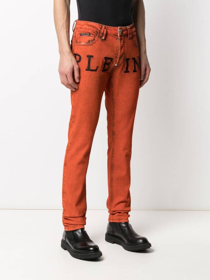 Philipp Plein Straight jeans Oranje