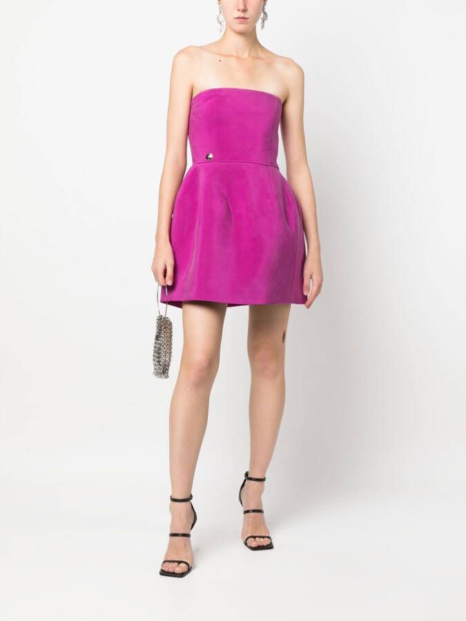 Philipp Plein Strapless mini-jurk Roze