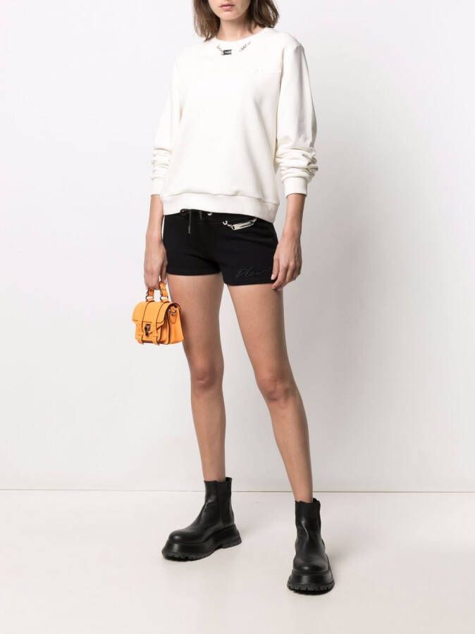 Philipp Plein Sweater met borduurwerk Wit