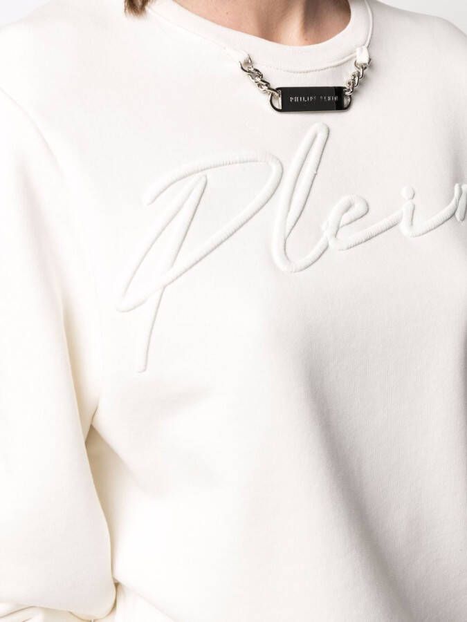 Philipp Plein Sweater met borduurwerk Wit